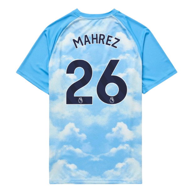 2026-2027 Man City Warm Up Jersey (Icy Blue) - Kids (Mahrez 26)