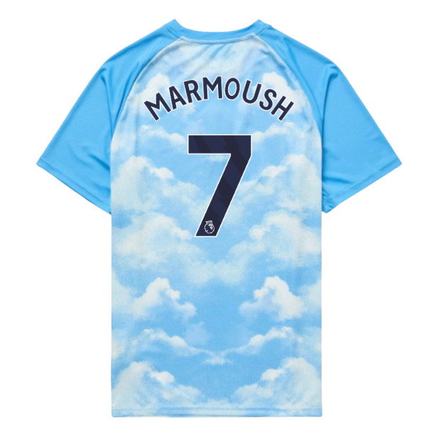 2026-2027 Man City Warm Up Jersey (Icy Blue) - Kids (Marmoush 7)