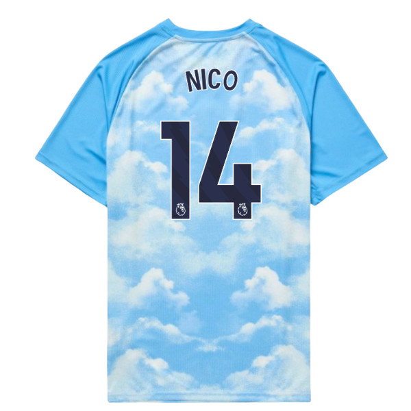 2026-2027 Man City Warm Up Jersey (Icy Blue) (Nico 14)