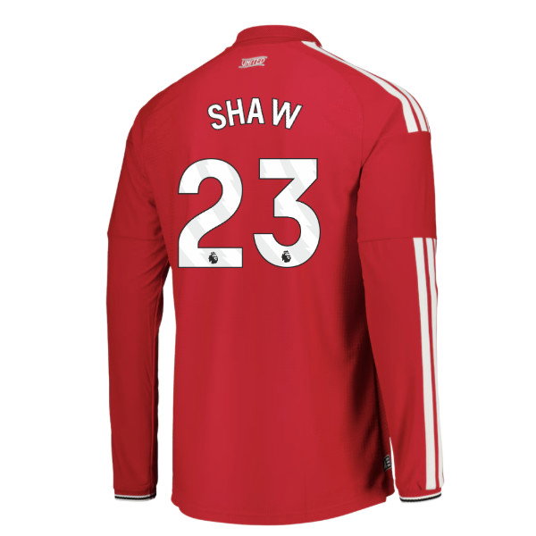 2026-2027 Man Utd Authentic Long Sleeve Home Shirt (Shaw 23)