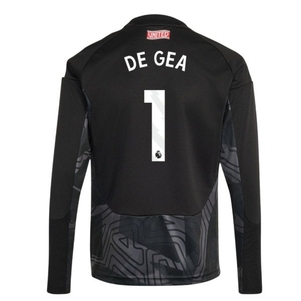 2026-2027 Man Utd Home Goalkeeper Shirt (Black) - Kids (De Gea 1)