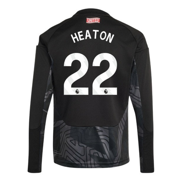 2026-2027 Man Utd Home Goalkeeper Shirt (Black) - Kids (Heaton 22)