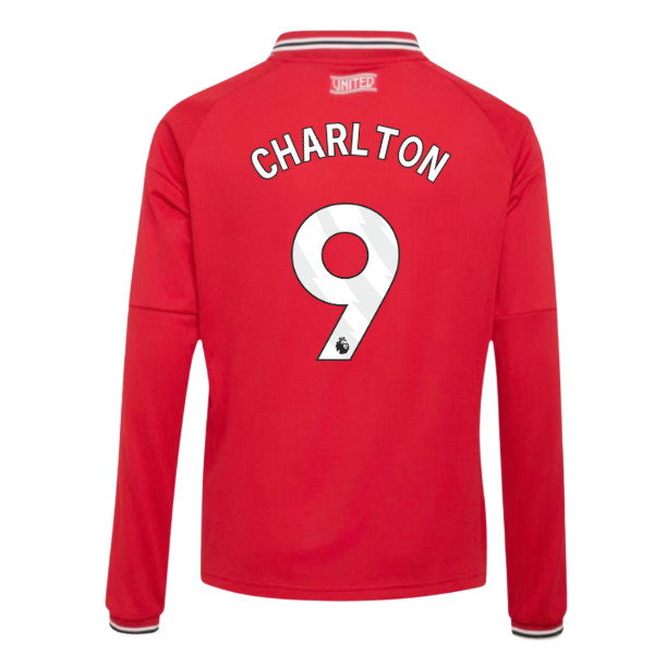 2026-2027 Man Utd Long Sleeve Home Shirt (Kids) (Charlton 9)