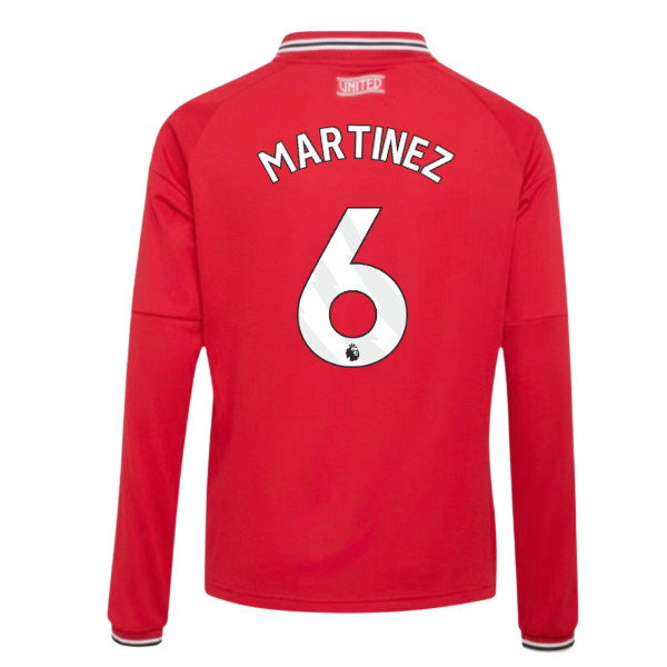 2026-2027 Man Utd Long Sleeve Home Shirt (Kids) (Martinez 6)