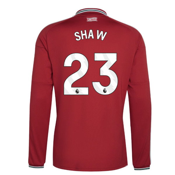 2026-2027 Man Utd Long Sleeve Home Shirt (Shaw 23)