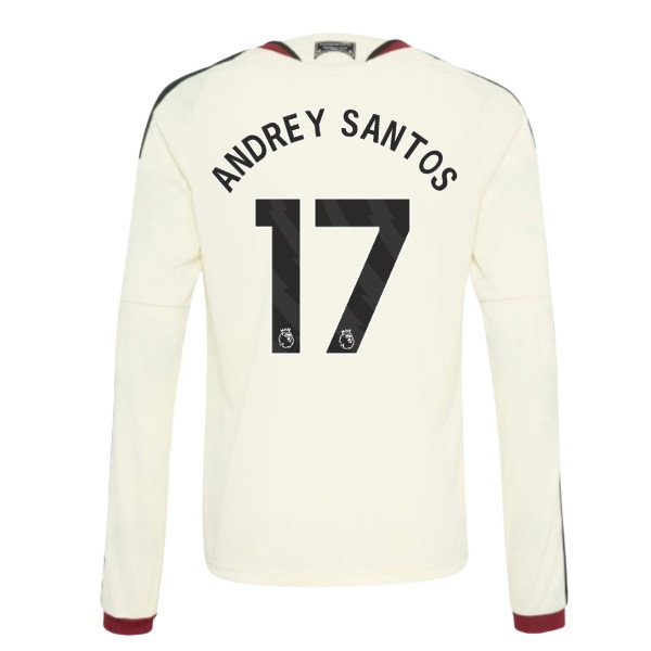 2026-2027 Man Utd Third Long Sleeve Shirt (Kids) (Andrey Santos 17)