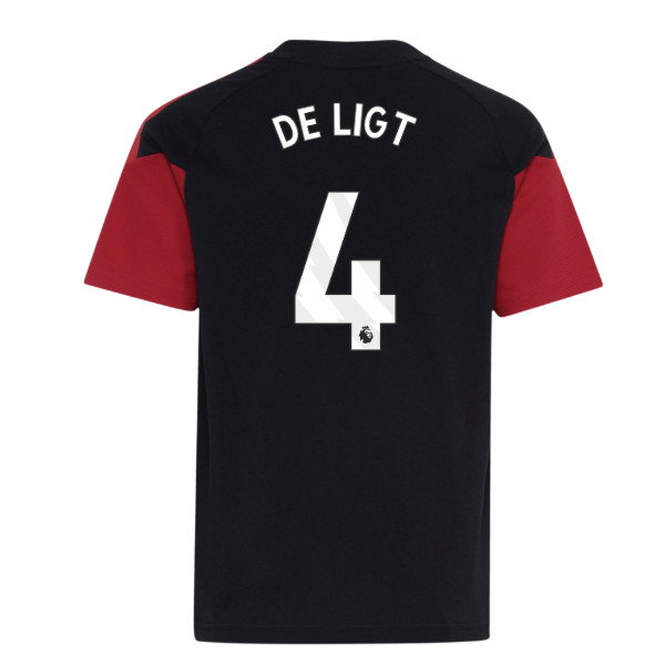 2026-2027 Man Utd Tiro Training Tee (Black) - Kids (De Ligt 4)