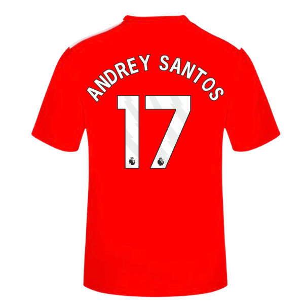 2026-2027 Manchester United Home FAN Shirt (Kids) (Andrey Santos 17)