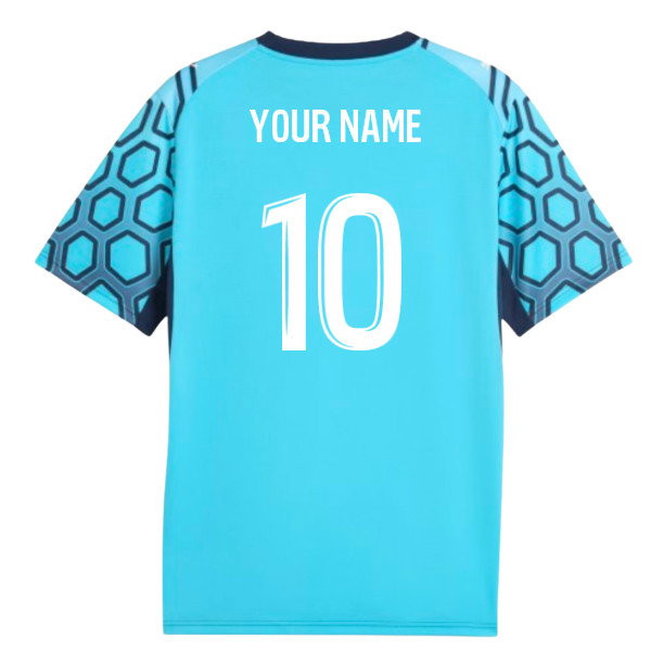2026-2027 Marseille Home Goalkeeper Shirt (Bright Aqua) (Your Name)