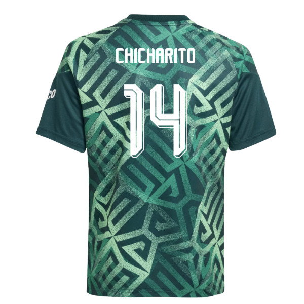2026-2027 Mexico Home Pre-Match Shirt (Aurora Ivy) - Kids (Chicharito 14)