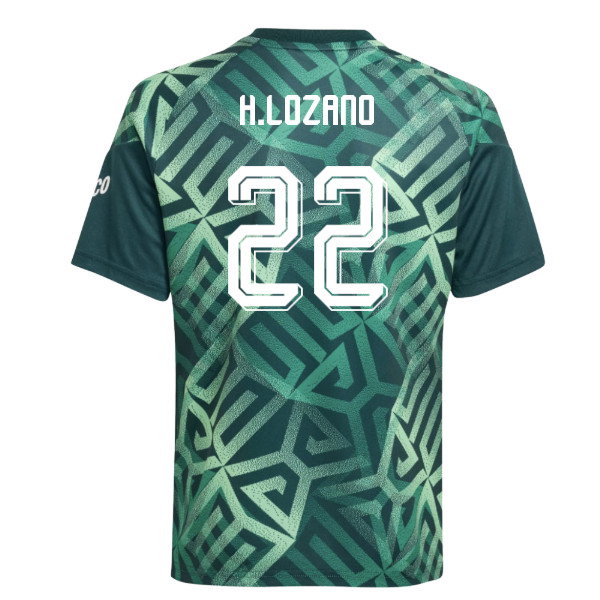 2026-2027 Mexico Home Pre-Match Shirt (Aurora Ivy) - Kids (H.Lozano 22)