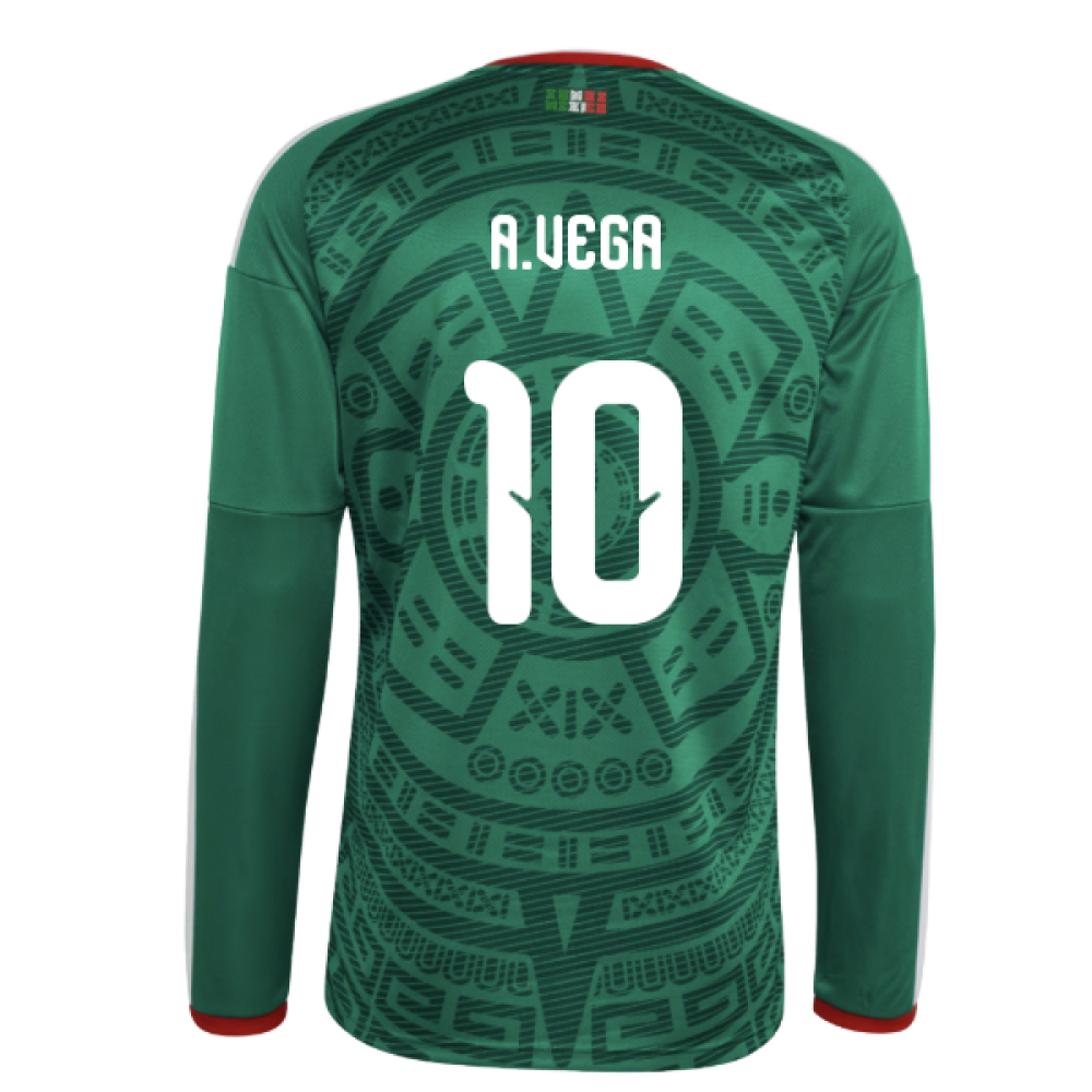 2026-2027 Mexico Long Sleeve Home Shirt (A.Vega 10)