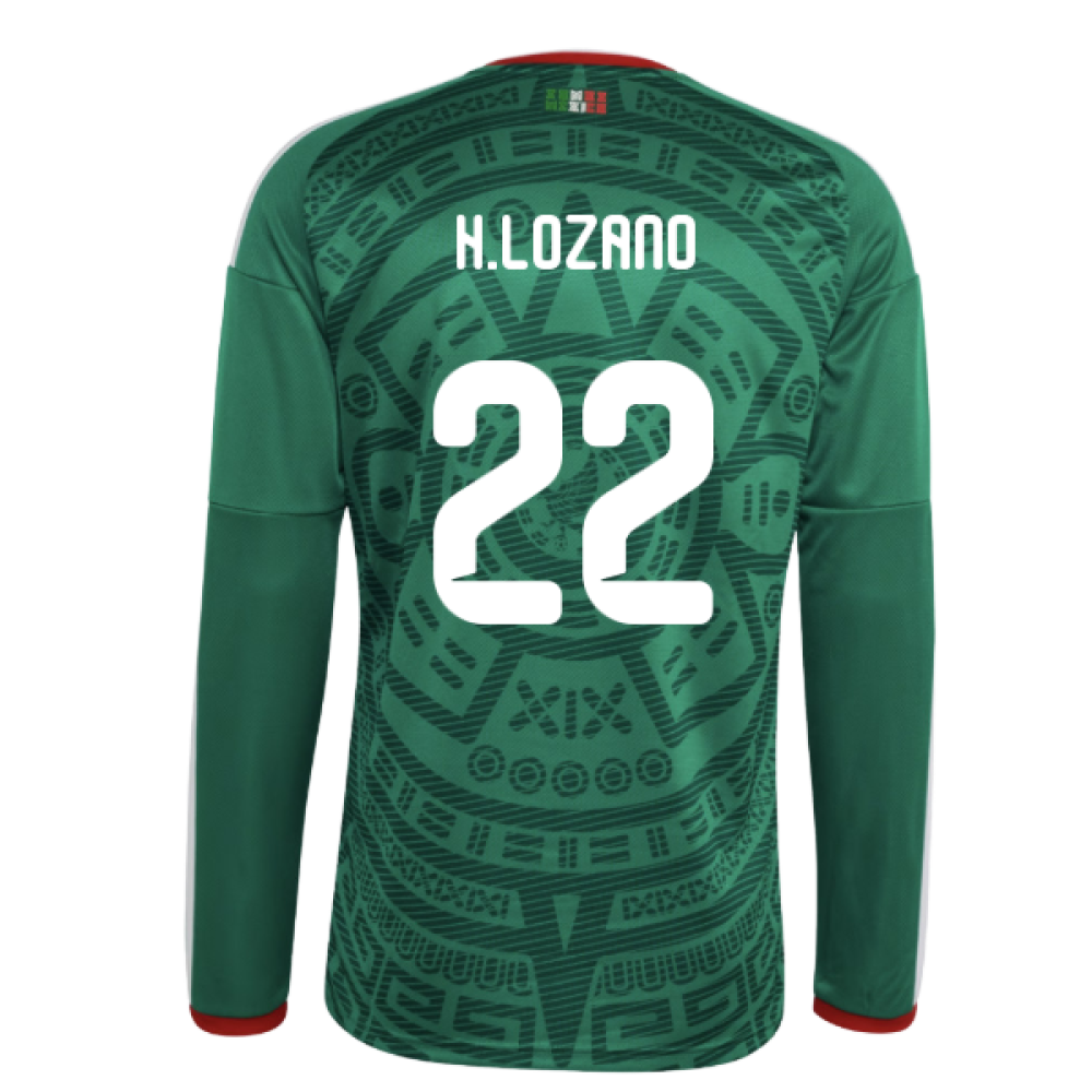 2026-2027 Mexico Long Sleeve Home Shirt (H.Lozano 22)