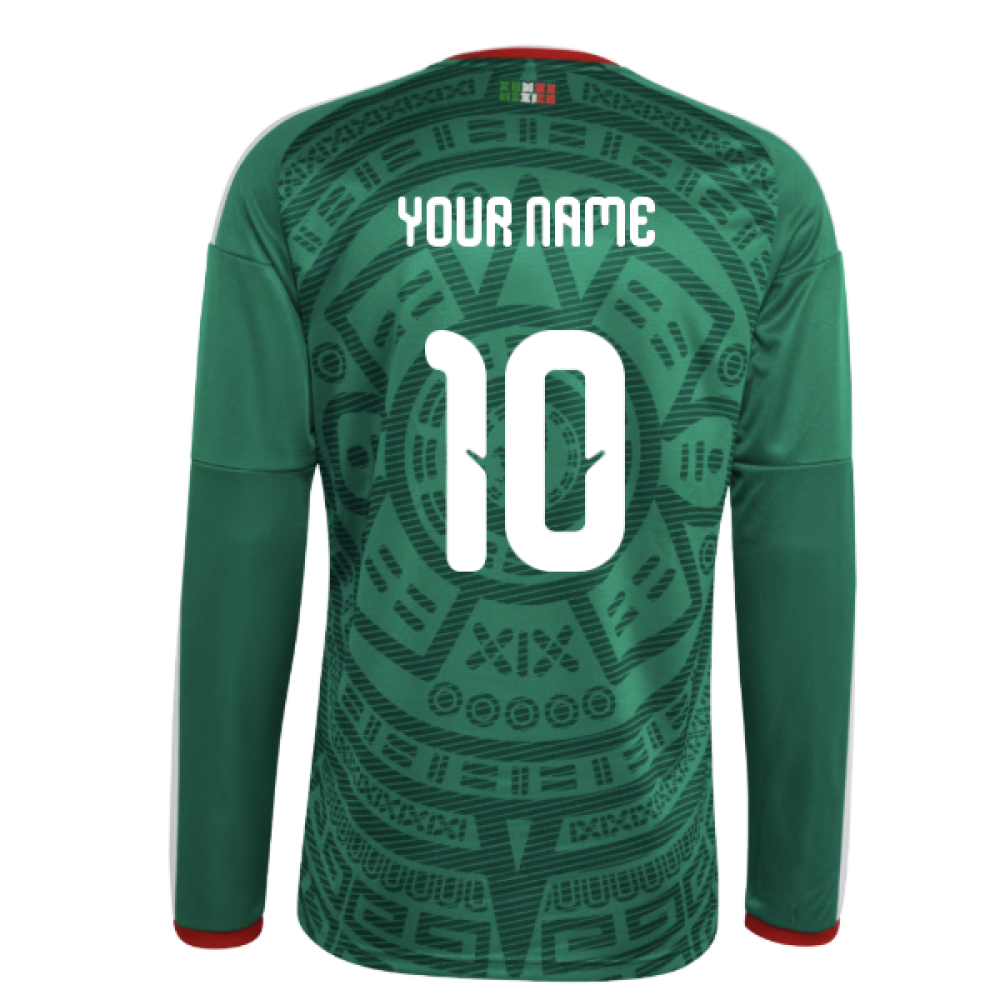 2026-2027 Mexico Long Sleeve Home Shirt (Your Name)