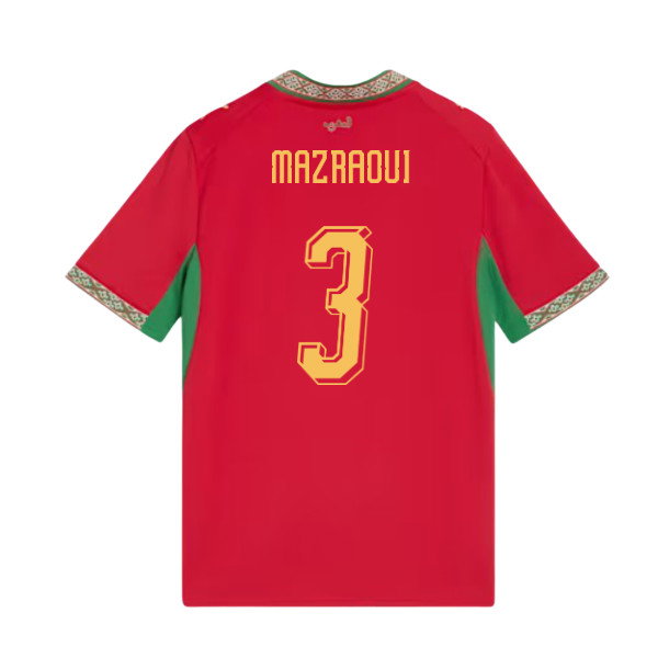 2026-2027 Morocco Home Shirt (Kids) (Mazraoui 3)