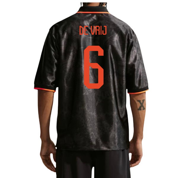 2026-2027 Netherlands Dri-Fit Energy Shirt (Black) (De Vrij 6)