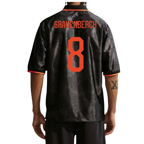 2026-2027 Netherlands Dri-Fit Energy Shirt (Black) (Gravenberch 8)