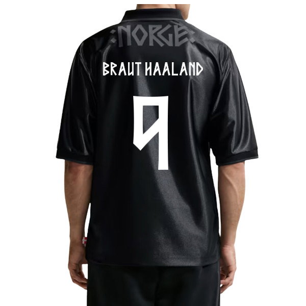 2026-2027 Norway Dri-Fit Energy Shirt (Black) (Braut Haaland 9)