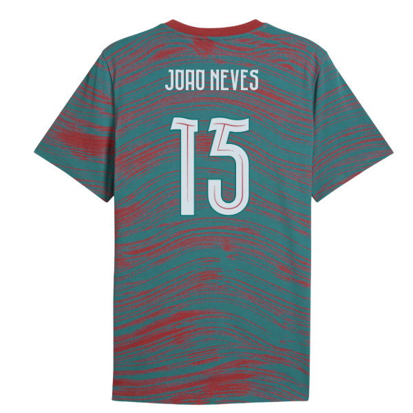2026-2027 Portugal FtblCulture Tee AOP (Red) (Joao Neves 15)