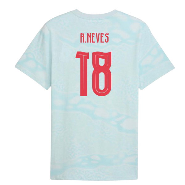 2026-2027 Portugal FtblCulture Tee AOP (Sea Glass) (R.Neves 18)