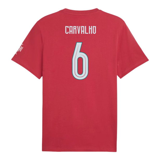 2026-2027 Portugal FtblCulture Tee (Red) (Carvalho 6)