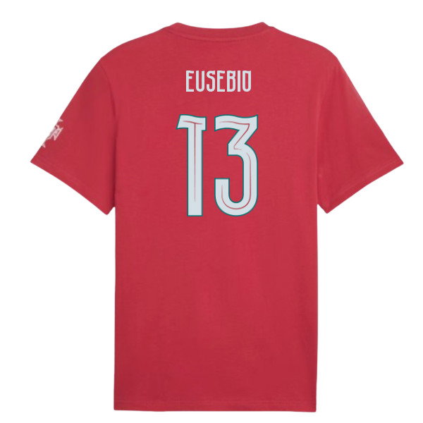 2026-2027 Portugal FtblCulture Tee (Red) (Eusebio 13)