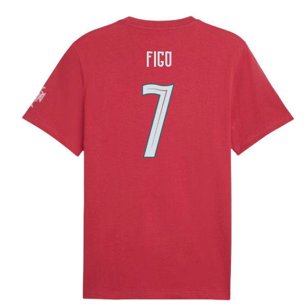 2026-2027 Portugal FtblCulture Tee (Red) (Figo 7)