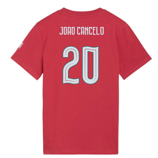 2026-2027 Portugal FtblCulture Tee (Red) - Kids (Joao Cancelo 20)