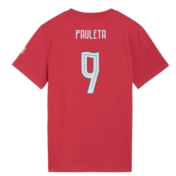2026-2027 Portugal FtblCulture Tee (Red) - Kids (Pauleta 9)