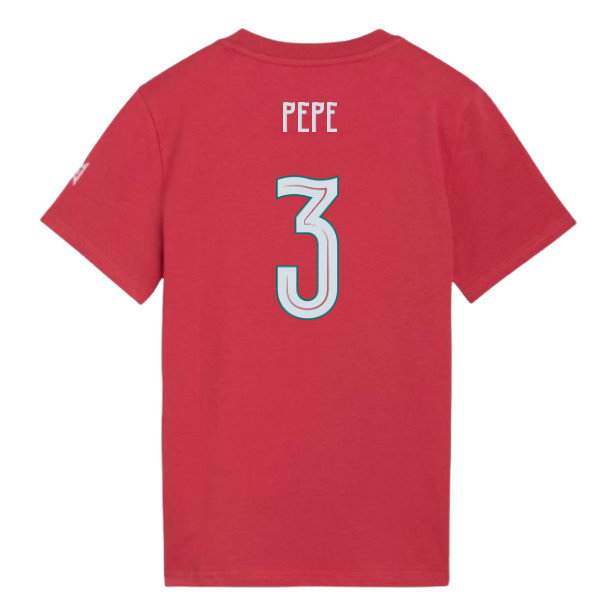 2026-2027 Portugal FtblCulture Tee (Red) - Kids (Pepe 3)