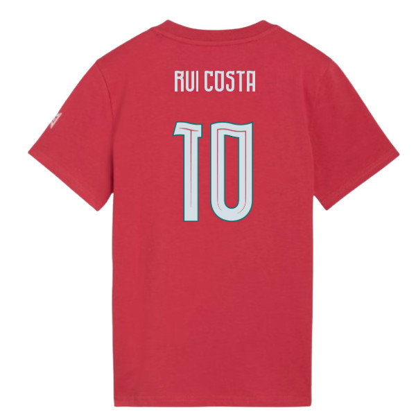 2026-2027 Portugal FtblCulture Tee (Red) - Kids (Rui Costa 10)