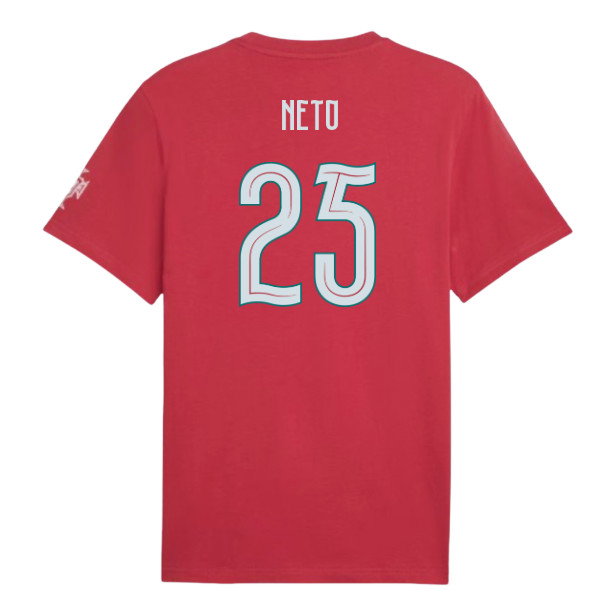 2026-2027 Portugal FtblCulture Tee (Red) (Neto 25)