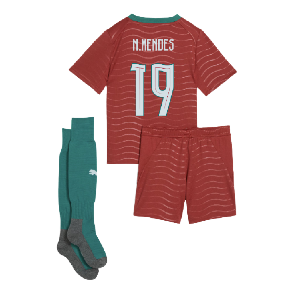 2026-2027 Portugal Home Mini Kit (N.Mendes 19)