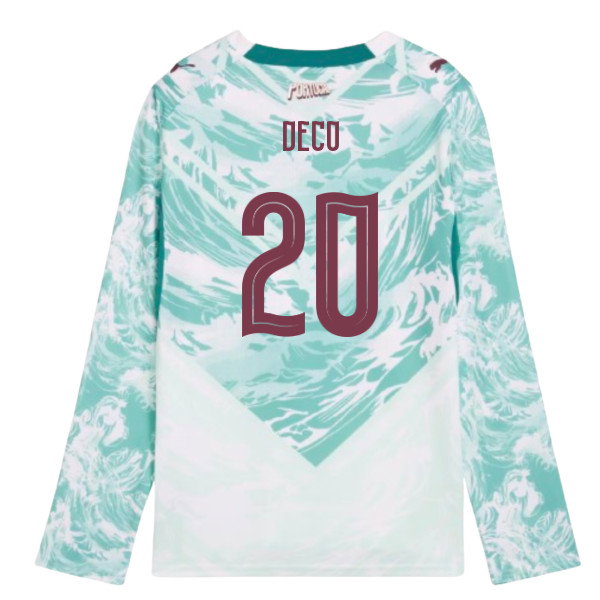 2026-2027 Portugal Long Sleeve Away Shirt (Kids) (Deco 20)