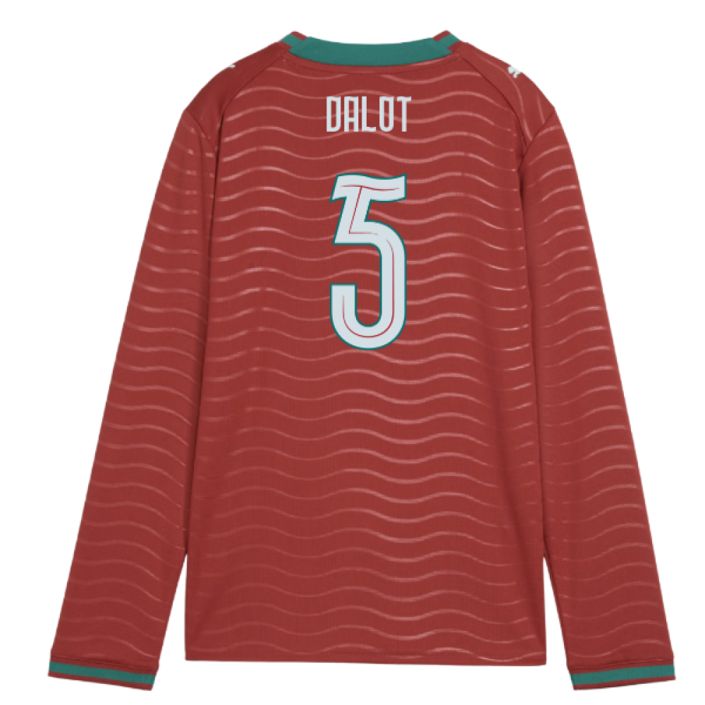 2026-2027 Portugal Long Sleeve Home Shirt (Kids) (Dalot 5)