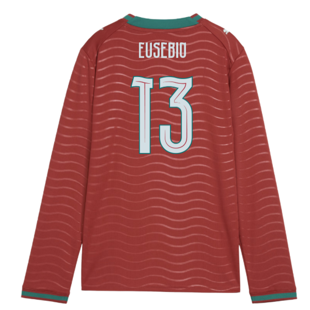 2026-2027 Portugal Long Sleeve Home Shirt (Kids) (Eusebio 13)