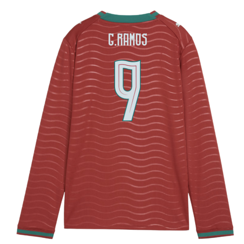 2026-2027 Portugal Long Sleeve Home Shirt (Kids) (G.Ramos 9)