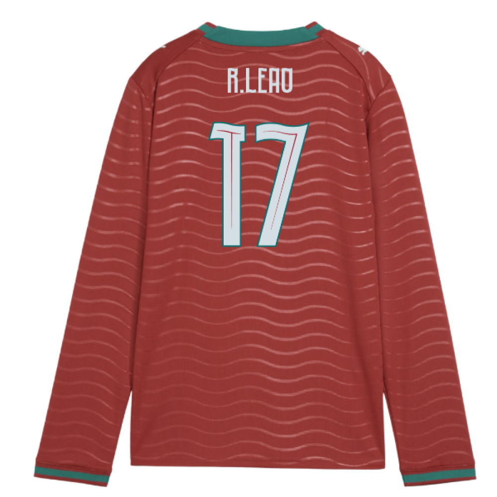 2026-2027 Portugal Long Sleeve Home Shirt (Kids) (R.Leao 17)