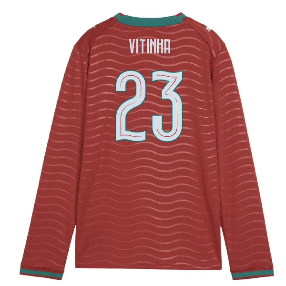 2026-2027 Portugal Long Sleeve Home Shirt (Kids) (Vitinha 23)