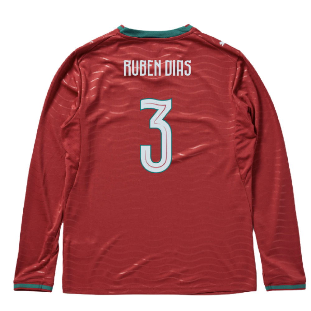 2026-2027 Portugal Long Sleeve Home Shirt (Ruben Dias 3)