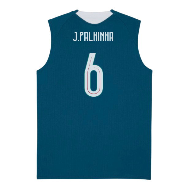 2026-2027 Portugal Sleeveless Training Jersey (Ocean Tropic) (J.Palhinha 6)