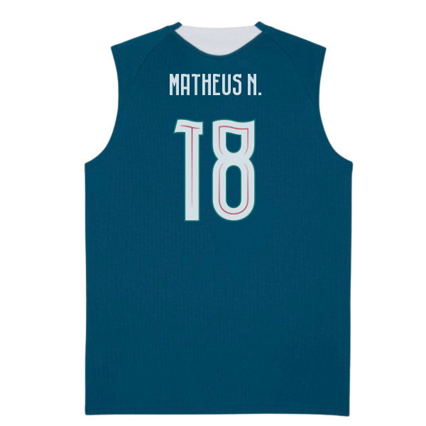 2026-2027 Portugal Sleeveless Training Jersey (Ocean Tropic) (Matheus N. 18)
