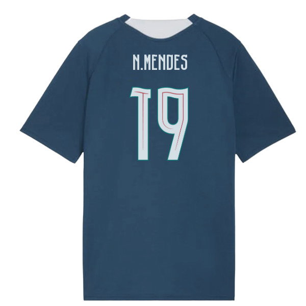 2026-2027 Portugal Training Jersey (Ocean Tropic) - Kids (N.Mendes 19)
