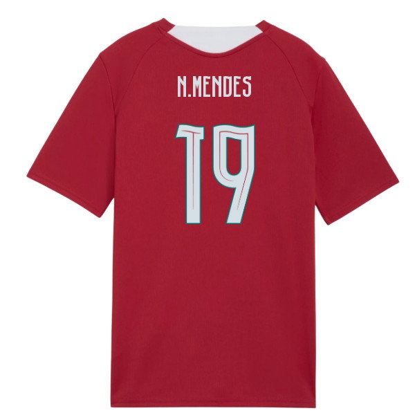 2026-2027 Portugal Training Jersey (Red) - Kids (N.Mendes 19)