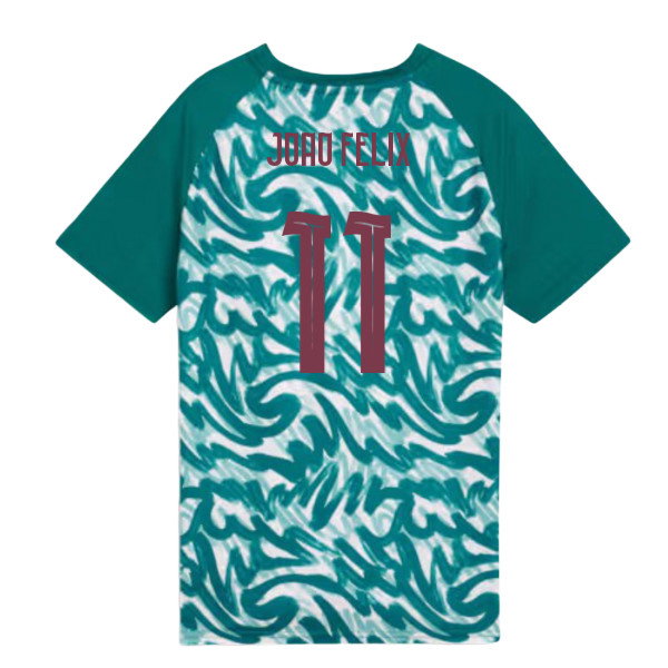 2026-2027 Portugal Warm Up Jersey (Green) - Kids (Joao Felix 11)