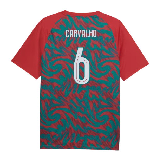 2026-2027 Portugal Warm Up Jersey (Red) (Carvalho 6)