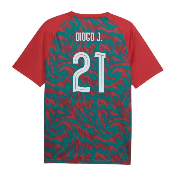 2026-2027 Portugal Warm Up Jersey (Red) (Diogo J. 21)