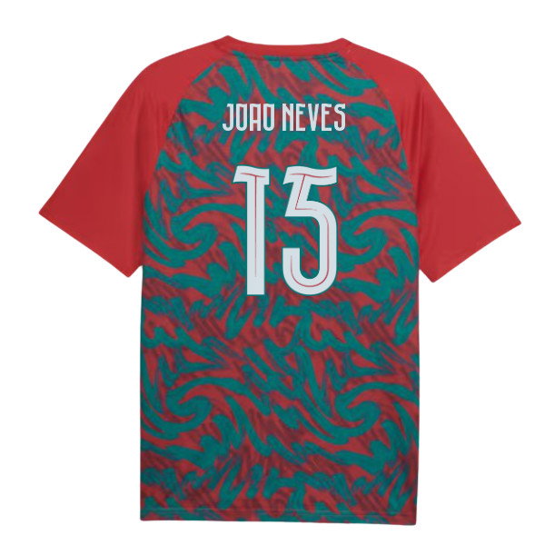 2026-2027 Portugal Warm Up Jersey (Red) (Joao Neves 15)