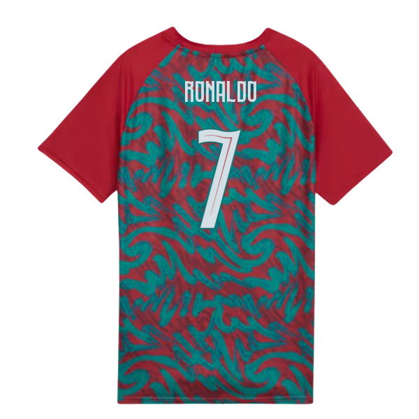 2026-2027 Portugal Warm Up Jersey (Red) - Kids (Ronaldo 7)