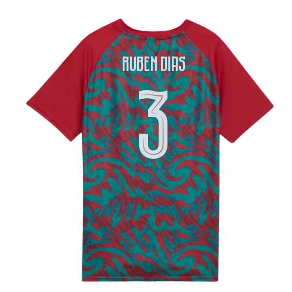 2026-2027 Portugal Warm Up Jersey (Red) - Kids (Ruben Dias 3)